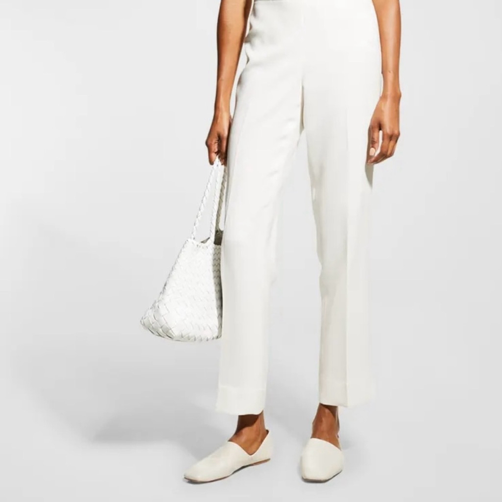 Lafayette 148 New York Bleecker Slim-Leg Pants | Cream | Reg. $598 | $150 - Picture 6 of 11